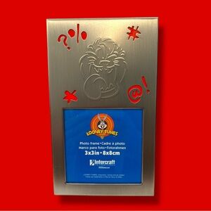 Looney Tunes Taz Metal 3x3in Photo Frame